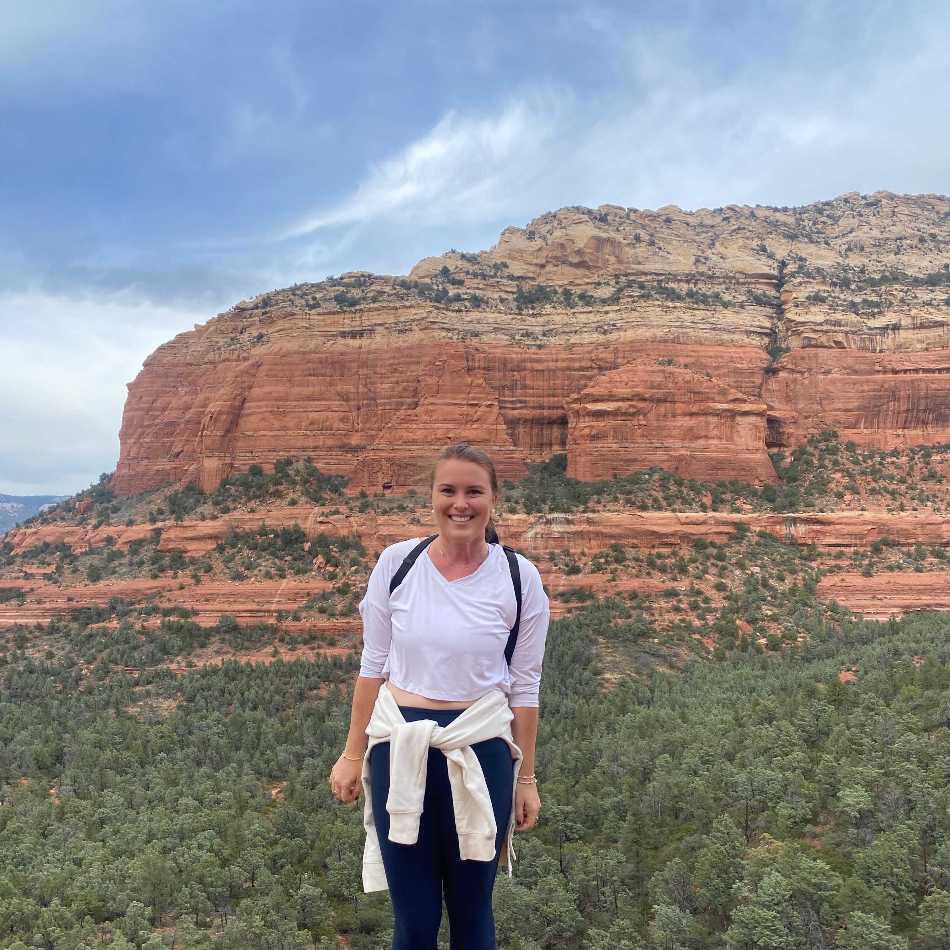 Katherine Alevizos hiking in Sedona, Arizona